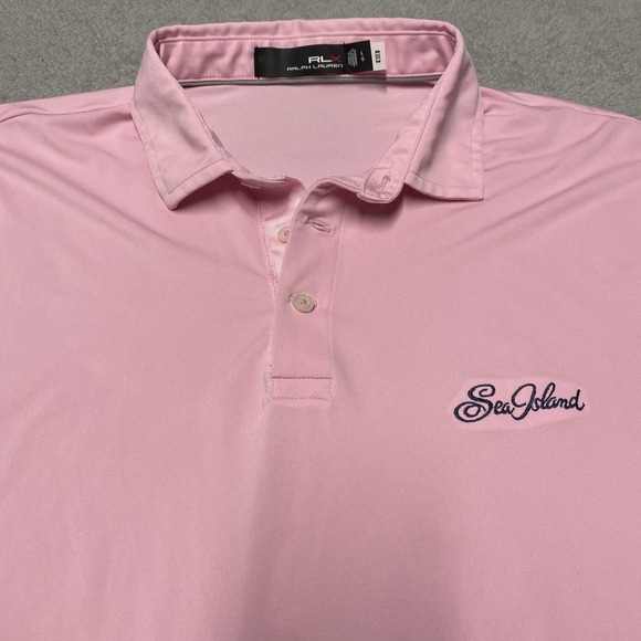 Ralph Lauren Other - RLX Ralph Lauren Golf Polo Mens Large Pink Sea Island Performance Stretch